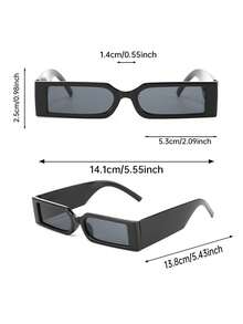 1副男士塑料长方形全框新款多色经典现代简约时尚眼镜，适合假日礼物、街头摄影、海滩派对、热带海滩度假、家庭出游，适合所有脸型。 - 彩色 - 查看 5