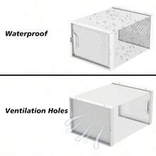 Large Shoe Storage Box, 12 Pcs Shoe Boxes Plastic Stackable, Shoe Organizer Containers With Lids Women/Men, Fit UK 12 - Clear - View 6