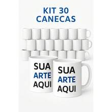 Kit 30 Canecas para Sublimação – Ideal para Revenda ou Brindes - Multicolorido - Visão 2