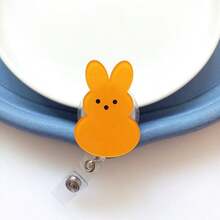 1个可爱兔子透明可伸缩夹式证件套 - 彩色 - 查看 6