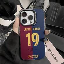 Fast EU Shipping (DE & ES)  Protective Case For IPhone17  S22-S26  Pedri GAVI F. DE JONG Barcelona Football Case For  A06 A05S A15 A16 A05 A71 A53 A14 A13 A12 A11 A03S A03 A02 A33 A34 A50 A32 A23 A20S A52 A51 Fashion Plating Metal Cool Creative  Brand Soft Silicone Case - 銀色 - 查看 5
