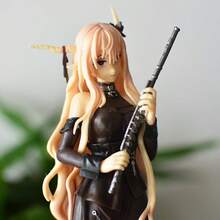 动漫妖精少女手办 - 长发，手持笛子，黑色连衣裙造型，PVC材质，细节精致，非常适合展示 - 彩色 - 查看 2