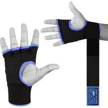 Guantes de Boxeo de Gel para Manos MMA 75 cm Largo Acolchados elásticos Saco Boxeo rápido Entrenamiento Muay Thai Vendas para Hombres Mujeres y niños - NEGRO02 - Ver 3
