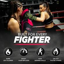 Guantes de Boxeo, Manoplas Curvas para Entrenamiento de precisión, Cuero sintético de Primera Calidad para Golpes Rectos y Ganchos, Correa Ajustable y ventilada, Ideales para Muay Thai. - Rosa y negro - Ver 6