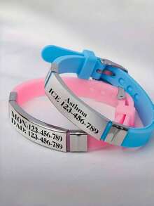 Customizable New Stainless Steel-Silicone Wristband | Waterproof, Sweatproof & Stylish Sports Band - Multicolor - View 5