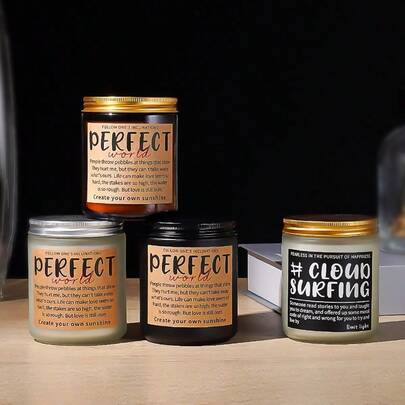 1 cây nến thơm làm từ sáp đậu nành, 200g, đựng trong hũ thủy tinh cổ điển, nến thủ công không khói, trang trí nhà cửa, quà tặng ngày lễ và tiệc tùng.