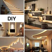 Acosh Neon Lampu Strip LED COB 1m-5m, Ditenagai USB, Kontrol Jarak Jauh, Pilihan Warna Putih Hangat/Putih Dingin, Pemasangan Mudah, Cocok Untuk Kamar Tidur, Lemari Pakaian, Tangga, Rak Sepatu, Dekorasi Kabinet, Lampu LED Kamar Tidur - beraneka warna - View 7