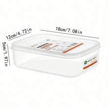 1 件装塑料矩形食品储存盒、厨房冰箱密封餐食准备容器、食品水果收纳盒 - 透明 - 查看 17