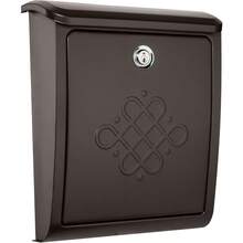Architectural Mailboxes Bordeaux™ Locking Wall-Mounted Mailbox For Outside Decorative Metal Gaanized Steel Medium Mail Box With Lock And Key Drop Box Rubbed Bronze - RubbedBronze - View 1