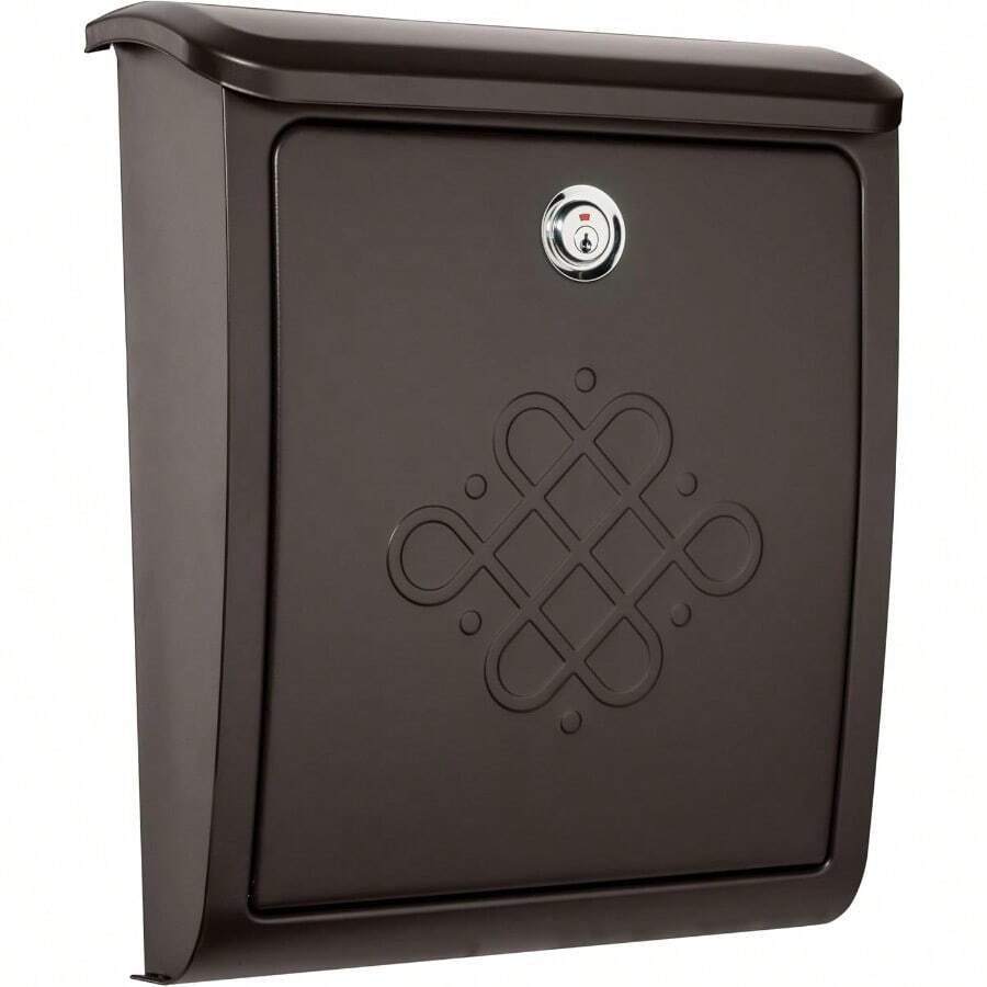 Architectural Mailboxes Bordeaux™ Locking Wall-Mounted Mailbox For Outside Decorative Metal Gaanized Steel Medium Mail Box With Lock And Key Drop Box Rubbed Bronze - RubbedBronze - View 1