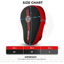 Guantes de Boxeo, Manoplas Curvas para Entrenamiento de precisión, Cuero sintético de Primera Calidad para Golpes Rectos y Ganchos, Correa Ajustable y ventilada, Ideales para Muay Thai. - Rojo y negro - Ver 6