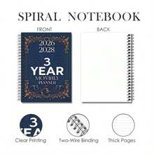 1pc Notebook, School & Office Supplies, Students, Coworkers, Writing, Note-Taking, Beautifully Designed Cover, Back To School Season - Blue - View 3