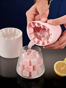 1pc 2-In-1 Ice Bucket, Made Of Silicone, Serves As Both Ice Bucket And Ice Tray With Lid, Suitable For Bars, Pubs, Clubs, Restaurants And Home Use, Drinkware Accessory - Multicolor - View 4