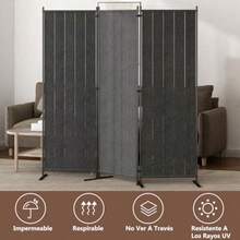 Kzings Divisor de Habitación de 3 Paneles Pantalla de Privacidad Independiente Separador de Habitación 259 Ancho x 180 Alto cm de Habitación Biombo Divisor Portátil de 3 Paneles con Ruedas - 180 cm - Ver 7