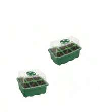 6-Cell Seedling Tray, Gardening Planter Pot With Lid And Moisture Retention Tray, Promotes Germination For Optimal Sprouting! - Green - View 8