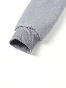 一件保暖内衬卫衣 - 长袖圆领，常规版型，适合户外活动和冬季休闲穿着，可机洗，柔软保暖内衬，经典款式，是寒冷天气的理想之选。 - 淺灰色 - 查看 4