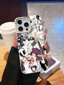 Estuche para teléfono con patrón de panda de estrella de rock para  17,  16 Pro Max,  15 Pro Max,  13 y  12, resistente al agua, a los golpes y a las caídas. Un gran regalo para familiares, amigos, seres queridos, novios, novias y para el día de San Valentín. - Blanco - Ver 3
