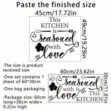 This Is A Self-Adhesive Wall Sticker Featuring English Slogans For Kitchen Utensils And Decorative Art For Cafes. Suitable For Restaurants And Kitchens, It Will Brighten Your Mood While Cooking And Makes A Perfect Gift For Friends. - Chữ màu đen - Xem 2