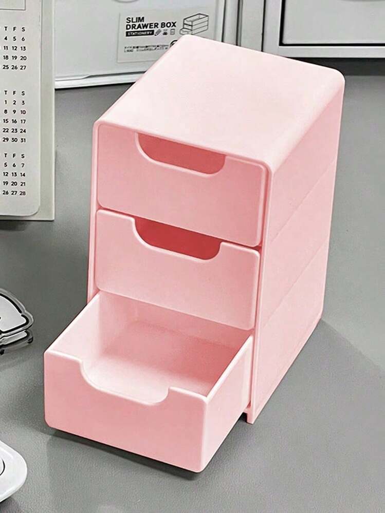 2 pezzi Mini Cassettiera a 3 Ripiani, Adatta per Conservare Gioielli, Accessori per Capelli, Orecchini e Altri Piccoli Articoli, da Utilizzare in Mobili, Ufficio, Studio, Camera da Letto, Bagno. Scatola di Immagazzinaggio da Scrivania a 3 Ripiani, Scatola di Immagazzinaggio per Ufficio, Scatola di Immagazzinaggio per Gioielli, Scatola di Immagazzinaggio per Cosmetici con Cassetti, Decorazione Autunnale per la Camera da Letto, Organizer da Scrivania - Multicolore - Visualizzare 13