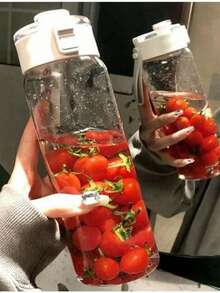 350/550/800ml Transparent Sports Water Bottle, Large Capacity Portable Water Bottle, Special For Outdoor Travel And Office Use - Multicolor - View 2