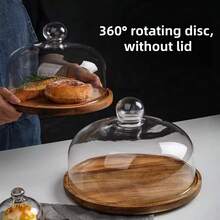 Estante giratorio de 360° para condimentos, plataforma giratoria multifuncional (sin tapa), organizador de frascos de especias y salsas para encimera de cocina, plato para frutas - Camel - Ver 2