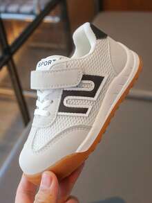 儿童运动鞋，新款春秋季女童运动鞋，软底小白鞋，男女童透气网面休闲运动鞋 - 米色 - 查看 2