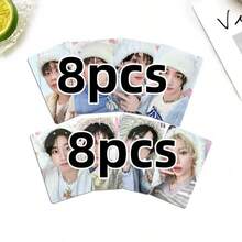 8 piezas Tarjetas de fotos de álbum de la serie de celebridades, tarjetas de fotos LOMO de doble cara, tarjetas de colección de fans, regalos de fans - Multicolor - Ver 5