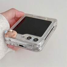 3D Cute Pet Puzzle Foldable Phone Case For Samsung Z Flip3/4/5/6/7, Soft Healing Protective Cover - Multicolor - View 3