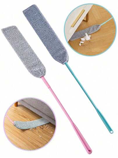 1pc Flexible Ultra-Fine Fiber Head Washable Floor Vacuum Cleaner, Furniture Bottom Vacuum Cleaner, Room Top Vacuum Cleaner, Dust Removal Tool, Home Decor Cleaning Product, Holiday Party, Valentine's Day, Gift For Family, New Vacuum Cleaner