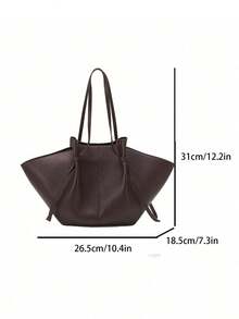 Dedoo Fashionable Large Capacity Trapezoid Design Luxury PU Leather Women's Shoulder Bag, Designer Chic Lock Closure Handbag, High-Quality Underarm Bag