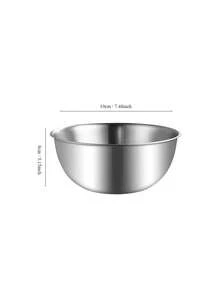 Juego de 3 boles de acero inoxidable para mezclar, con acabado metálico cepillado, aptos para microondas, con diseño de verduras redondos, ideales para preparación y almacenamiento en la cocina, excelentes para barbacoa y cocina al aire libre - Plateado - Ver 14