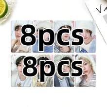 8 piezas Tarjetas de fotos de álbum de la serie de celebridades, tarjetas de fotos LOMO de doble cara, tarjetas de colección de fans, regalos de fans - Multicolor - Ver 2