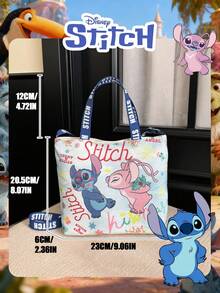 Disney 1个官方授权卡通图案午餐包，轻便便携，可作午餐盒、收纳袋、手提包或斜挎包使用。官方授权，可验证真伪。适合女士/女孩/青少年/学生日常使用/外出/购物/情人节等场合，防水大容量，可作野餐包、午餐包、文具包、露营必备品。 - 藍色 - 查看 4