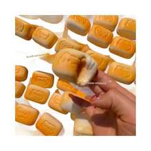 2个慢回弹仿真猫咪捏捏乐玩具，柔软慢回弹减压模型，送给朋友、爱人、生日、情人节的完美礼物 - 彩色 - 查看 7