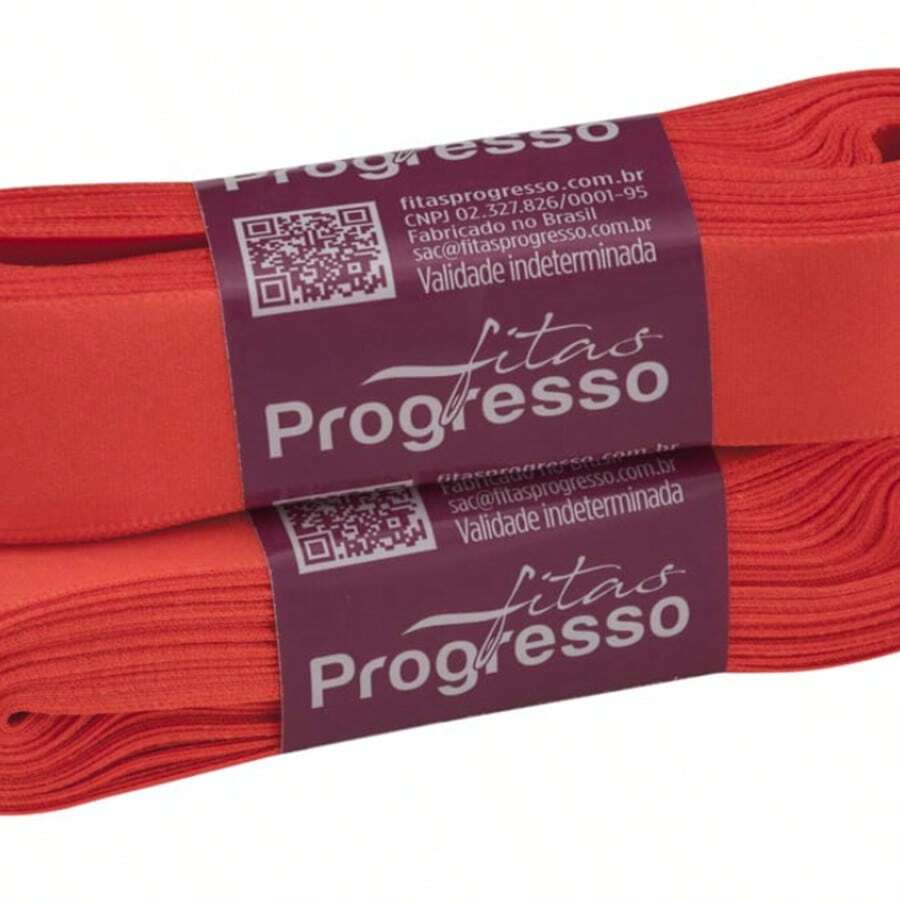 Satin Ribbon, 22mm Wide, In 10m Lengths. - CITRUS ORANGE (278) - View 1