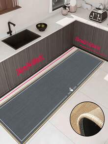 3.5mm Thick Soft Rubber Linen Kitchen Mat, Solid Color Luxury Style Kitchen Absorbent Rug, Edged Carpet To Prevent Peeling, Water-Absorbing And Easy To Clean Mat, Linen Surface, Sponge Middle Layer, Rubber Bottom, Suitable For Kitchen Rugs, Kitchen Decor, Wedding Decor, Home Decor, Bathroom Mat, Entryway Mat, Laundry Room Mat, Hallway Carpet, Living Room Mat, Etc. - Multicolor - View 14