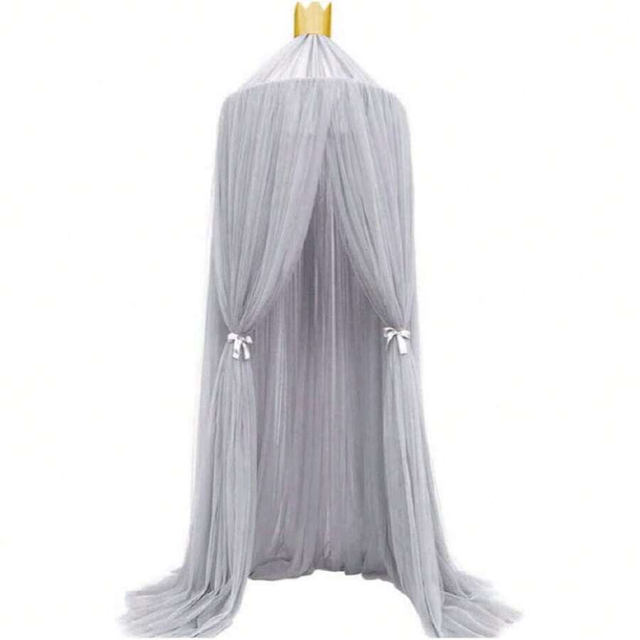 Tienda de Campaña de Princesa para Niñas, Red de Gasa con Dosel, Elegante Decoración para Cuna, Cortinas con Cúpula,40870254 - Multicolor - Ver 1