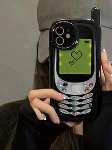 1pc Unique Big Brother Heart Painted Anti-Drop Glossy Soft Phone Case Compatible With IPhone 15, 17Pro/17Air/17/17ProMax, 16/11/16Pro/16Plus/16ProMax/16E, 15ProMax, 13/14/12/XS/XR/7G/8P3, 14, 11, P12, XS - Multicolor - View 1