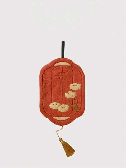 New Chinese Lantern Shaped Hand Towel, Hanging Absorbent Thickened Wipe Cloth, Reusable Kitchen Towel, Home New Year Decoration Absorbent Thick