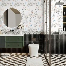 1 Roll Removable Watercolor Wallpaper, PVC Self-Adhesive Wall Sticker For Hotel Bathroom Home Renovation, Desk Surface Furniture Decor, Easy Installation, 45CM*100CM/300CM/500CM - Grey - View 10