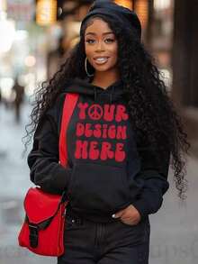 Black Hoodie With Web Graphic _ Oversized Streetwear Hoodie _ Gothic Style Sweatshirt _ Unisex Casuaclearance  For Women - 黑色 5 - 查看 1