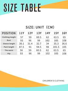 Teen Girl Casual Numeric Print Short Sleeve T-Shirt And Cargo Pants Set - Burgundy - View 7