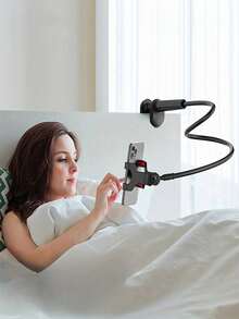 1pc 360° Rotatable Universal Adjustable Slouchy Phone Holder, Fits 4-7 Inch Phones, Retains Charging Port, Suitable For Living Room, Bedroom, Kitchen, Bathroom And More, Best Gift Choice - Multicolor - View 3