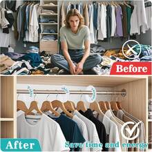 Closet Dividers Clothes Organizers - Closet Organizers Plastic Clothes Size Dividers Labels Separators For Garment Organizer (Marker Not Included) - 白色 - 查看 3