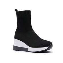 Women's Platform Slip-On Sneakers - Black - View 2