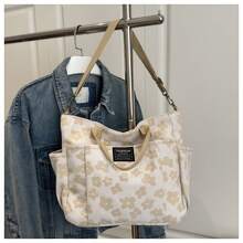 1pc Durable Polyester Diaper Bag - Ample Storage Space, Multiple Pockets & Compartments, Easy To Clean, Suitable For Diapers, Wipes, Bottles, Baby Essentials, Handwash, Fashionable Tote Style, Perfect For Parenting Journey/All Moms