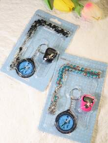 1pc Rosary Counter Set - High-End Packaged Bracelet Counter, Prayer Bead Bracelet With Counter, Counter, Electronic Manual Button Counter, Compact Portable Ring Counter - Multicolor - View 1