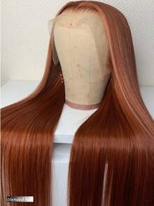 8-36 Inch Natural Black Straight Lace Front Wigs Human Blended Hair 13x4 HD Transparent Lace Front Human Blended Hair Wigs For Women Glueless Brazilian Virgin Hair Lace Frontal Wig 180% Density Pre Plucked With Baby Hair Hairline Brown - Brown - View 3