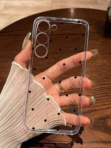 波点彩绘透明简约时尚创意防震手机壳，兼容 17/17 Pro/17 Pro Max/16/11/16 Pro/16 Plus/16 Pro Max/16e/15 Pro Max/13/14/12/XS/XR/7G/8P，兼容三星 Galaxy S25/S25 Plus/S25 Ultra/A16/A36/A26/A56/A50/A12/A32 - 彩色 - 查看 5