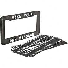 Automotive Universal Marco de Placa Personalizable, Negro, Negro,40871431 - A - Ver 1